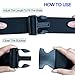 Homymusy 60 Inch Adjustable Gait Belts for Seniors - Comfortable Buckle Protect Cover Keep Belt Buckle Reaching The Waist,Supports up to 350 lbs(Black, 60INCH Quick Release Buckle)