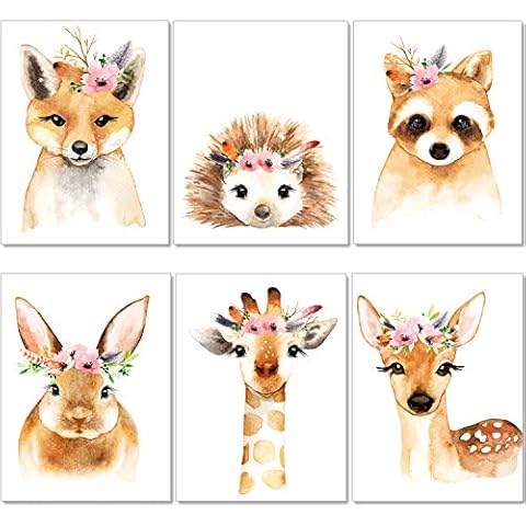 artpin® Set of 6 posters for children's room, A4 pictures, baby room, boho decoration, girls wall pictures, P39 Cover