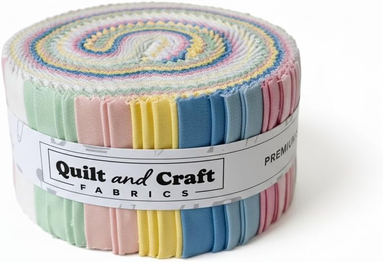 2.5" Fabric Strip Roll - 100% Cotton Quilting Strip (Neutral Palette)