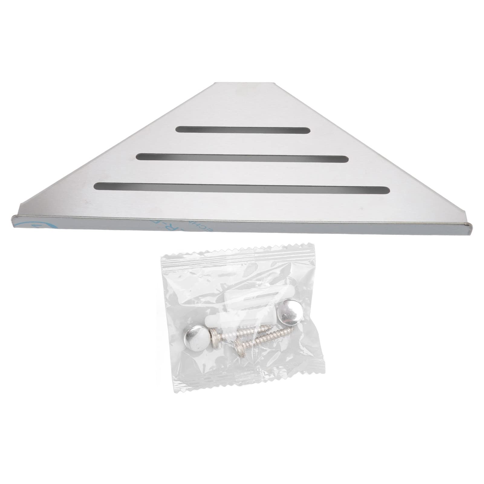 PABVZS Corner Shower Shelf Wall Mounted Triangular Shampoo Holder Stainless Steel Corner Shower Shelf Single Layer Corner Shower