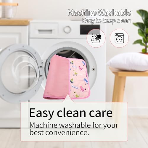 Image of NACOCO Summer Pet Cooling Mat - Cat Dog Cushion Pad Sleeping Cool Dinosaurs Comfortable Soft for Pets Kids and Adults (Pink Dinosaur, S)