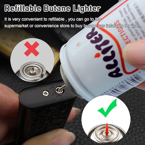Encendedor antorcha diseño dragón doble llama recargable miniatura 3