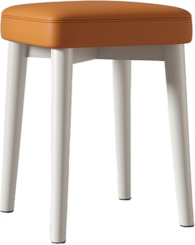 HQHQHE Taburete de tocador, silla de asiento acolchada de látex suave, taburete de pie, taburete de maquillaje con patas de metal y pies