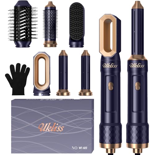 UKLISS Brosse Soufflante Brushing 6 en 1, Hair Styler & Sèche Cheveux avec Hair Dryer, Boucleur a Cheveux Automatique, Lisseur cheveux, Thermal Brush,...