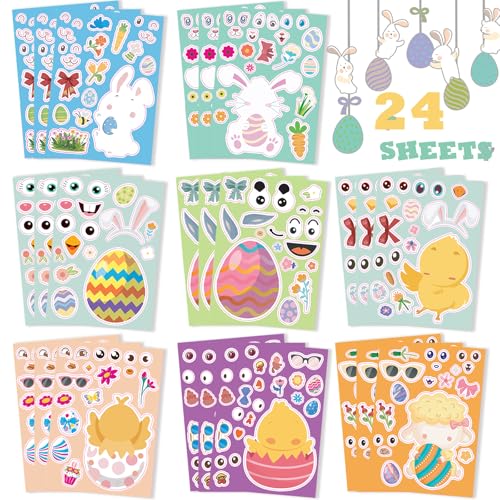 24 Sheets Easter Stickers for Women