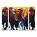 Trademark Fine Art Wall of Thunder by Julie T. Chapman, Large Three Panel Set, Multi-Color