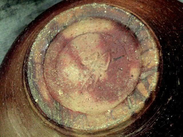 ♥各務周海 信楽 焼締 花器 花瓶 骨董 古玩 各務周海 信楽 焼