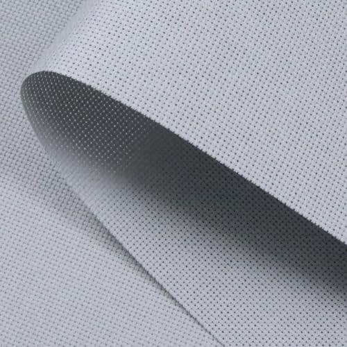 Image of KCS 59 inch x one Yard (93cmx149cm) 18 Count Cotton Aida Cloth Cross Stitch Fabric (Light Grey)