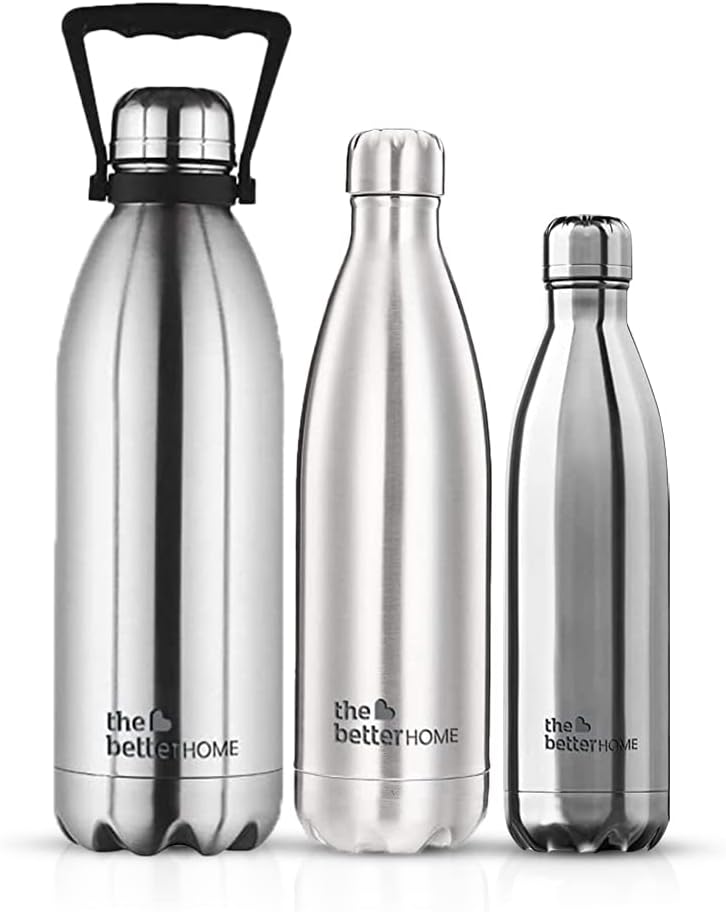 The Better Home 2 Ltrs Insulated Bottle Doubled Wall 304 Stainless Steel Stays Hot for 18
