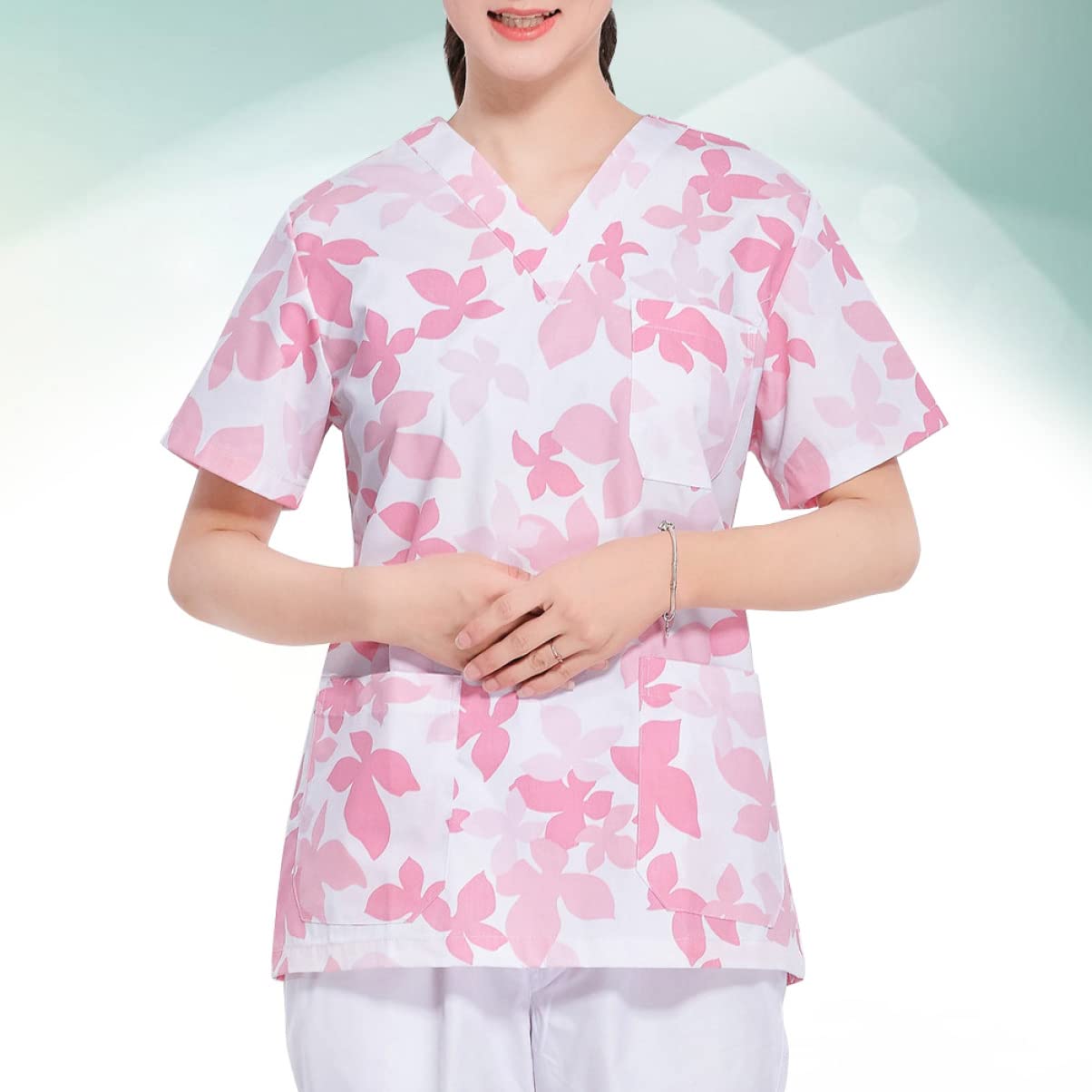 SHERCHPRY 1 Set Postpartum Kit Scollo a V Scrub Top Donne Abiti Acero Scrubs Giacche per le Donne Giacca per le Donne