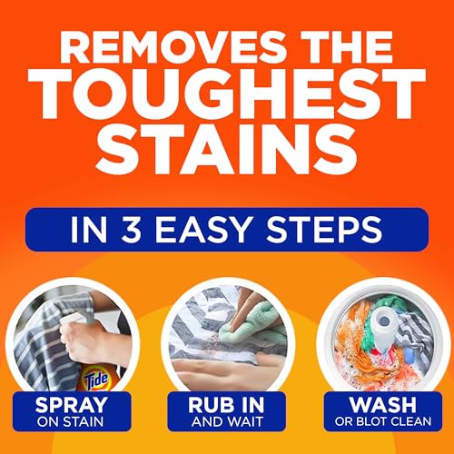 Tide Laundry Stain Remover Spray with Oxi | Stain Remover for Clothes, Carpet, Upholstery, Pet Bedding, & More | Stain Treater Spray for Tough Stains from Wine, Coffee, Grease | 22 Fl Oz (Pack of 4) - image 5
