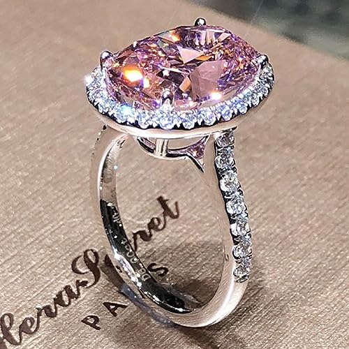925 Silver Fashion Pink Diamond Ladies Cubic Zircon Oxide Ring - Wedding and Statement Jewelry for Women3
