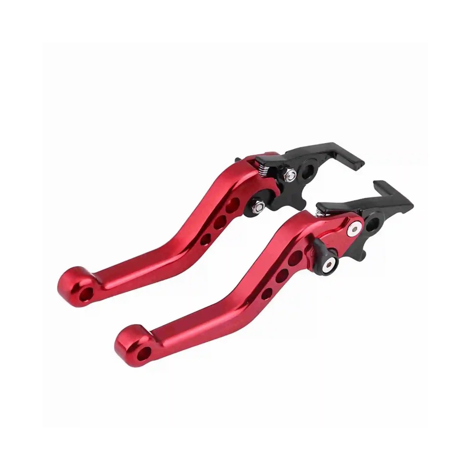 PIOMEGEPKQ Brake Clutch Lever 1 Pair Double Disc Brake Levers CNC Aluminum Alloy Brake Lever Motorcycle Scooter Modification Accessories Brake Handle(Red)