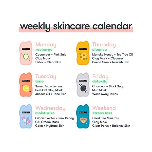 Freeman-12-Mask-Party-Pack-Anti-Stress-Clay-Clearing-Peel-Off-Deep-Cleanser-Hydrating-Gel-Detoxifying-Mud Freeman Facial Mask Variety Set: Clay, Peel-Off, Gel, & Mud Face Masks, Clearing, Hydrating, Detoxifying & Rejuvenating Skincare Essentials, Variety Set, Travel Facial Masks, 12 Count