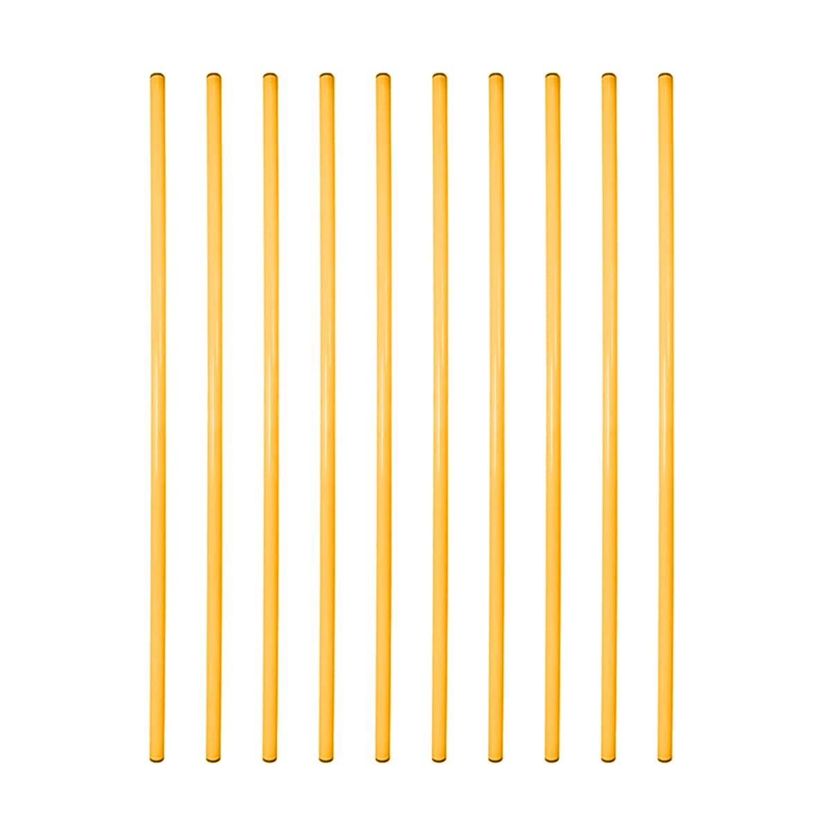 CANNON - Set de 10 Picas de Entrenamiento Deportivo de 100cm o 120cm | Color Amarillo | Ideal para Fútbol, Rugby, Fútbol Americano y Agilidad