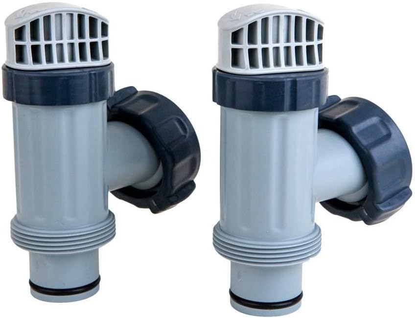 Intex Plunger Valve Part (2 Pack) +1.5 Inch Pool Pump Replacement Hose (2 Pack)