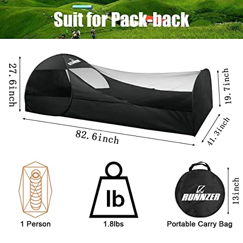 Carpa pop-up para una persona con mosquitera L RUNNZER miniatura 2