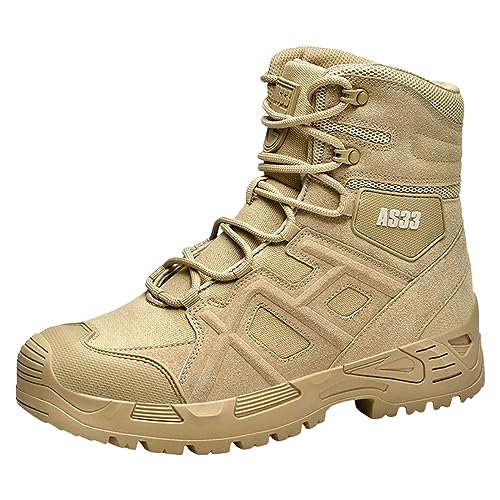 Zapatos de Exterior para Hombre - Botas Cortas Nuevas para Mujer Color sólido Zapatos Planos Botas Militares de Combate Bota de Senderismo Botas tácticas Militares para Hombre