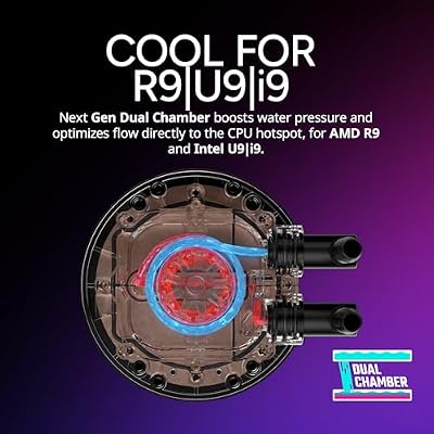 Cooler Master Atmos Stealth AIO CPU Liquid Cooler 360mm Radiator with 3X Mobius PWM Fans, Dual-Chamber Pump, Low Noise, AMD AM5/AM4 & Intel LGA 1851/1700, Black