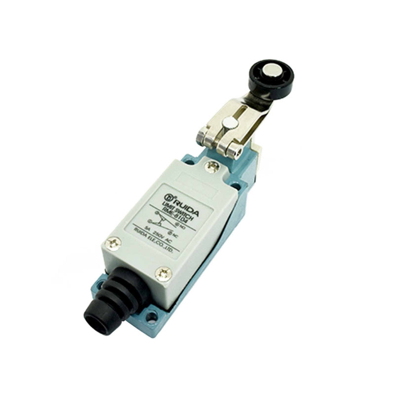JJHQOKYNA 1Pcs ME-8104 8112 ME-8108 TZ-8108 Metal Rotary Limit Switch Momentary Adjustable Lever Arm 5A/250VAC(Me-8104)