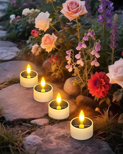 Bougies solaires LED extérieur rechargeables bougie décorative Yme - 5