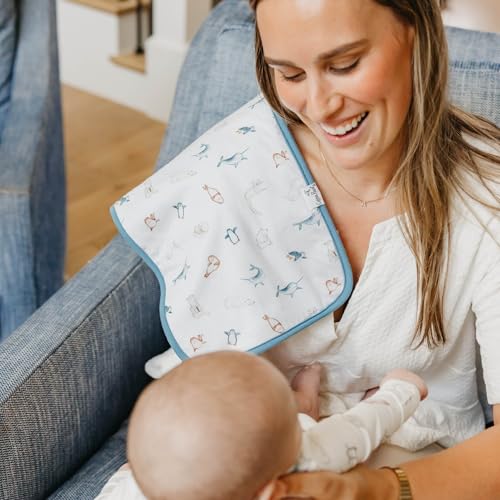 Image of Copper Pearl Premium Baby Burp Cloths - 3-Pack Large Cotton Burp Cloths, Extra Soft Spit Up Rags with 3 Absorbent Layers, Perfect for Baby Boy and Baby Girl Gifts