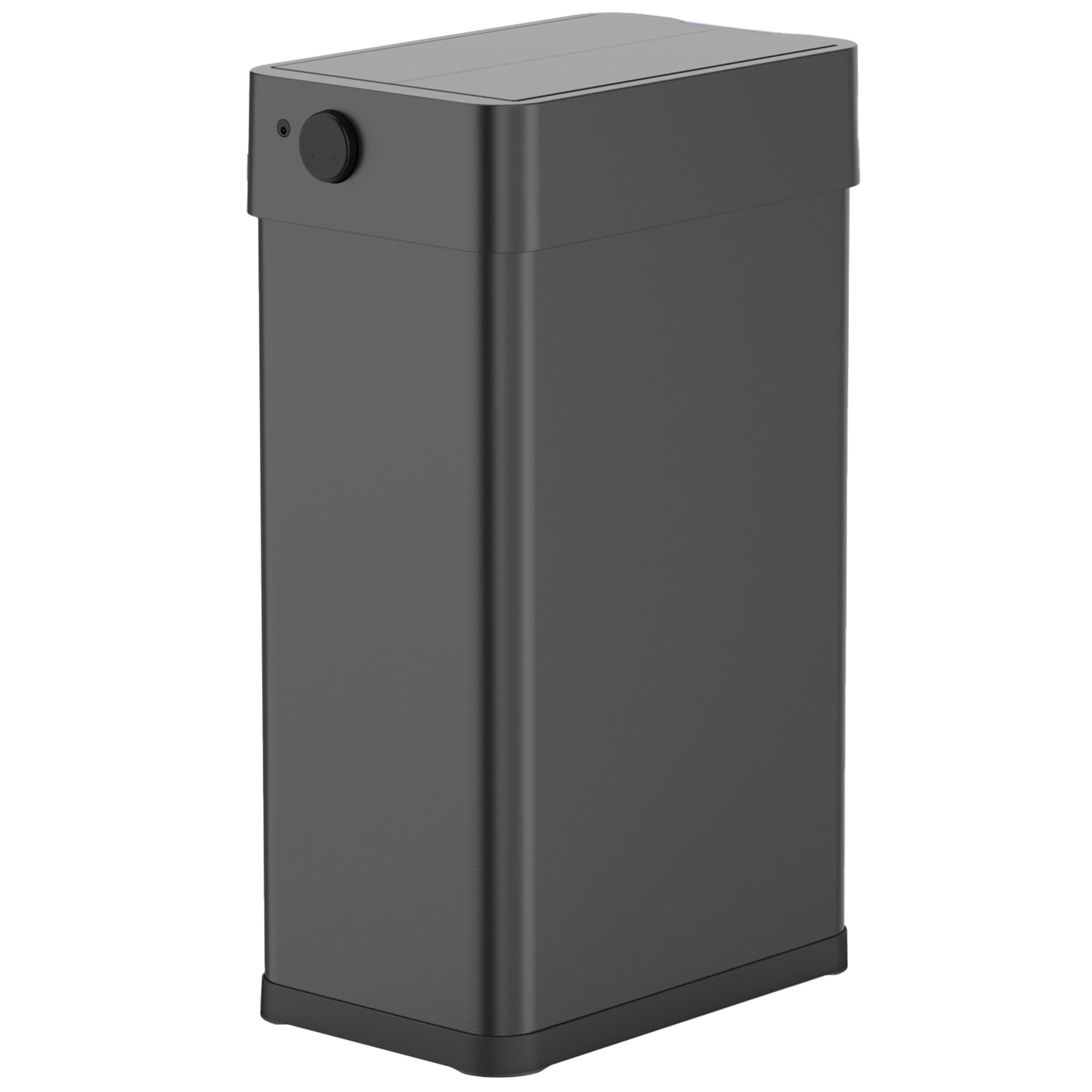 KITCHEN MOVE - Papelera de cocina automática (70 L, acero inoxidable, con flejado, apertura de mariposa, gran capacidad