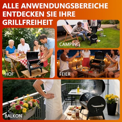 Barbecue de table compact pour cuire et fumer sans manquer d'espace - 7