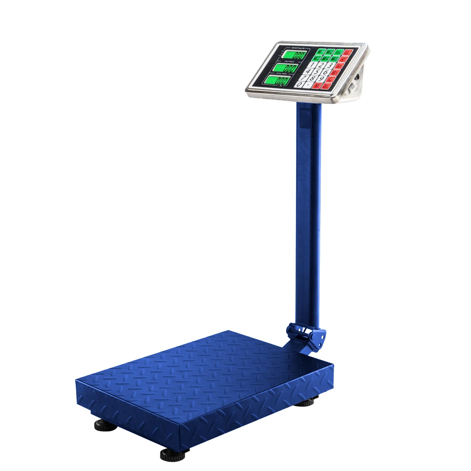 Heavy Duty Industrial Weight Digital Scales 150/300/500KG Stainless Steel LCD Display Floor Platform Foldable Memory (BC-918 200KG/50g)