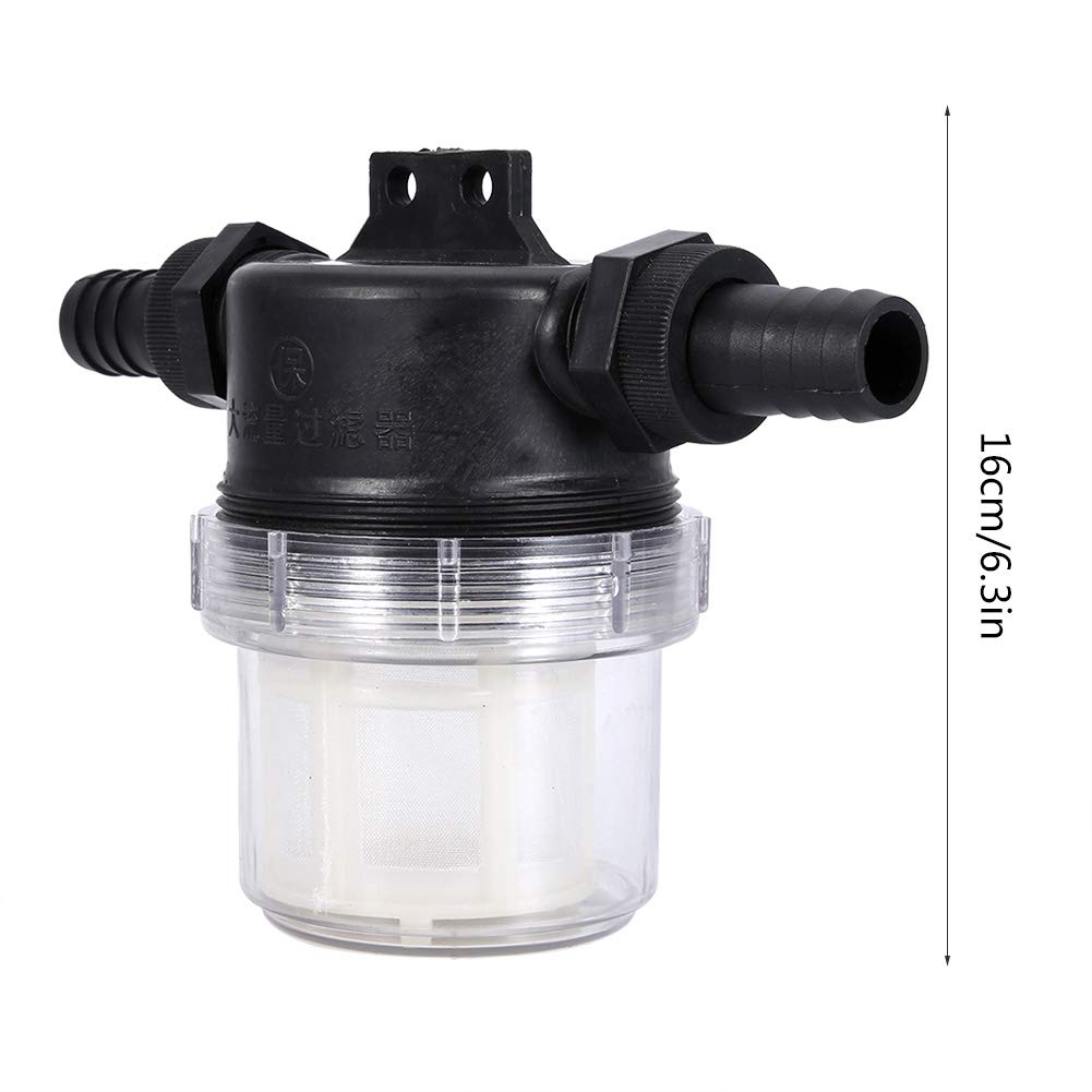 Syrisora Pumpenfilter Transparent Inline Mesh Sieb Wasserpumpenfilter Bewässerung High Flow Gartenbewässerungsschnittstellenrohre, Wasserpumpenfilter, Pestizidzubehör