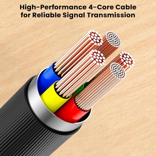 Image of AUDIOCULAR C08 Type-C IEM Upgrade Cable with HD Mic, AI-ENC Noise Cancellation with CB1300AU DAC, 4-Core Copper Wire 0.78mm Connector,Compatible with Type-C Phones & Earphones