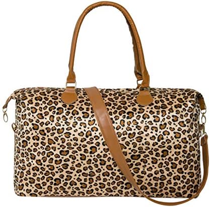 Geechen Weekender Bag for Women - Cute Travel Overnight Duffle Bag with Straps (Leopard) 1 Geechen Weekender Bag for Women - Cute Travel Overnight Duffle Bag with Straps (Leopard)