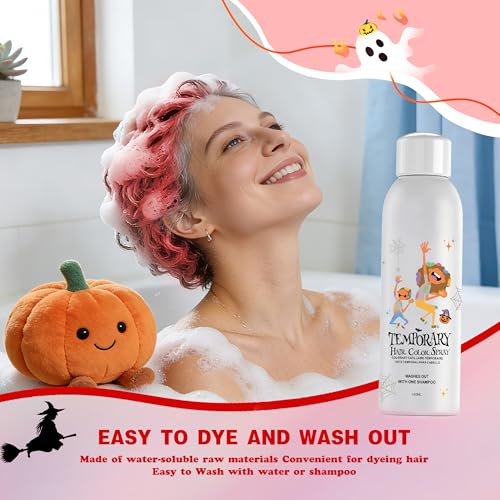 Spray de color temporal rojo para cabello 150ml miniatura 3