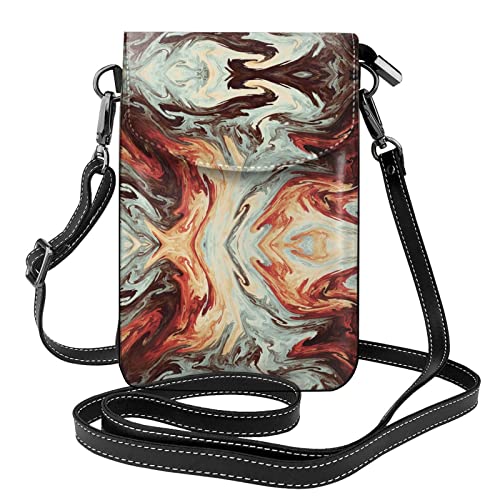 Sac à bandoulière paresseux pour femme en marbre marron