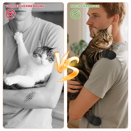ZBKJYILF Pack 4 Verstellbare Netz Katze Schuhe, Kratzer Katze Handschuhe, Verstellbare Netz, für Haustiere Baden, NäGel Schneiden, Inspektion