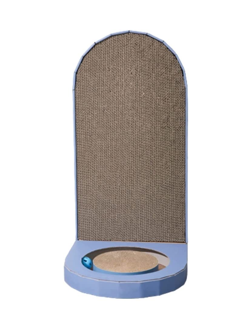Generisch Kratzbaum aus Pappe, Kratzmatte für Katzen, recycelte Wellpappe, Loungebett, Kratzmatte, recycelte Wellpappe, Loungebett, Kratzpad für Möbelschutz, Katzenzubehör (blau)