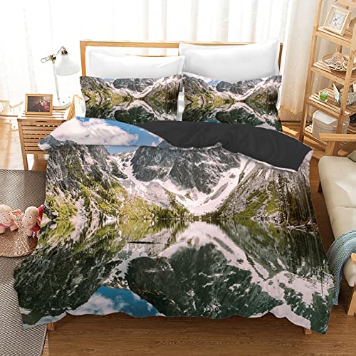 Housse de couette microfibre douce 110g/㎡ grise avec fermeture éclair