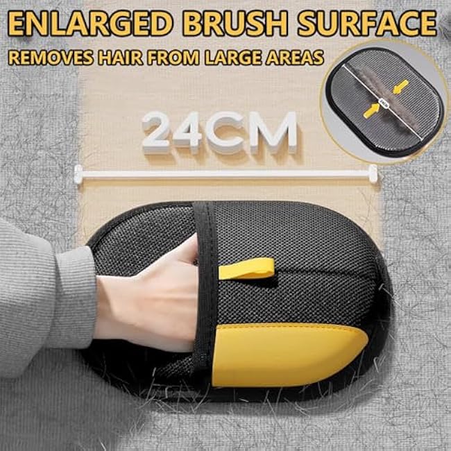 Yostyle Electrostatic Pet Hair Remover Glove - Reusable Electrostatic Pet Hair Removal Gloves for Couch, Carpet, Double Sided Grooming Glove for Cat & Dog Hair, Upgraded Static Removal Tool (1)-TE95r0d2