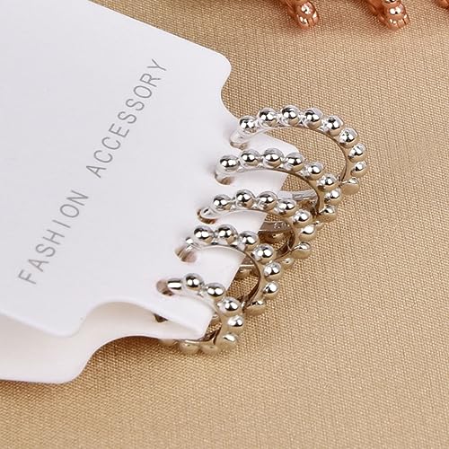 Ball Beaded Huggie Hoop Earrings 925 Sterling Silver Upper Ear Cartilage Helix Small Tiny Mini Sleeper Hoop Earrings2