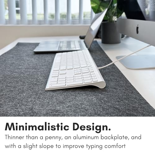 Macally Slim USB Wired Keyboard for Mac and Windows - Simple and Sophisticated - USB Apple Keyboard with Numeric Keypad for Mac Mini / Pro, Macbook, iMac with 110 Scissor Switch Keys and 20 Shortcuts