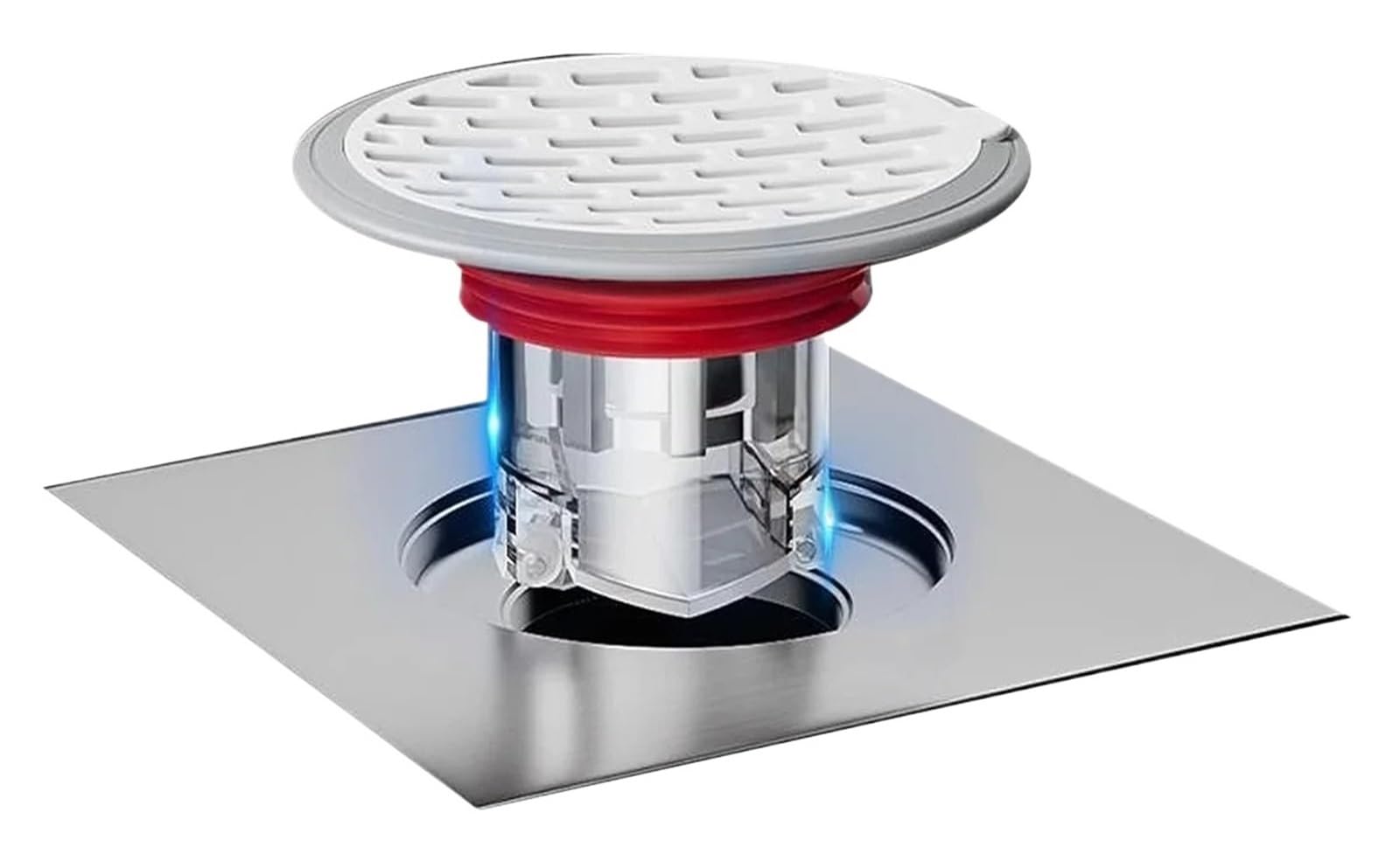 Clapet anti-retour pour drain de sol de douche avec couvercle anti-odeur