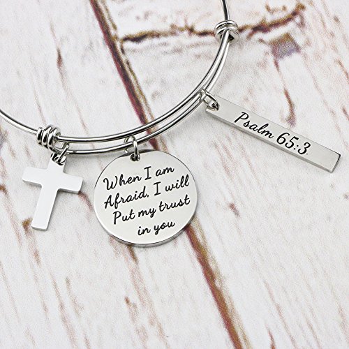 Memgift Scripture Bracelet Trust God Jewelry Inspirational Christmas Gifts For Women Expandable Wire Bangle #TOP2