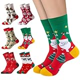 Bebeay Calcetines Navideños Unisex, Calcetines Algodon Transpirables, Calcetines Divertidos para Mujer y Hombre, Christmas...