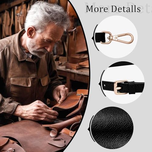 Image of Upgraded Bags Leather Shoulder Strap for Longchamp Mini Bag Conversion Kit, Purse Straps Crossbody Adjustable Replacement Conversion Kit Fit Compatible with Long Champ Handbag