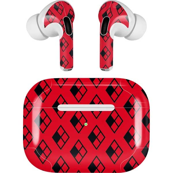 Skinit Decal Audio Skin Compatible with AirPods Pro 2nd Gen - Officially Licensed DC Comics Harley Quinn Logo Pattern Design