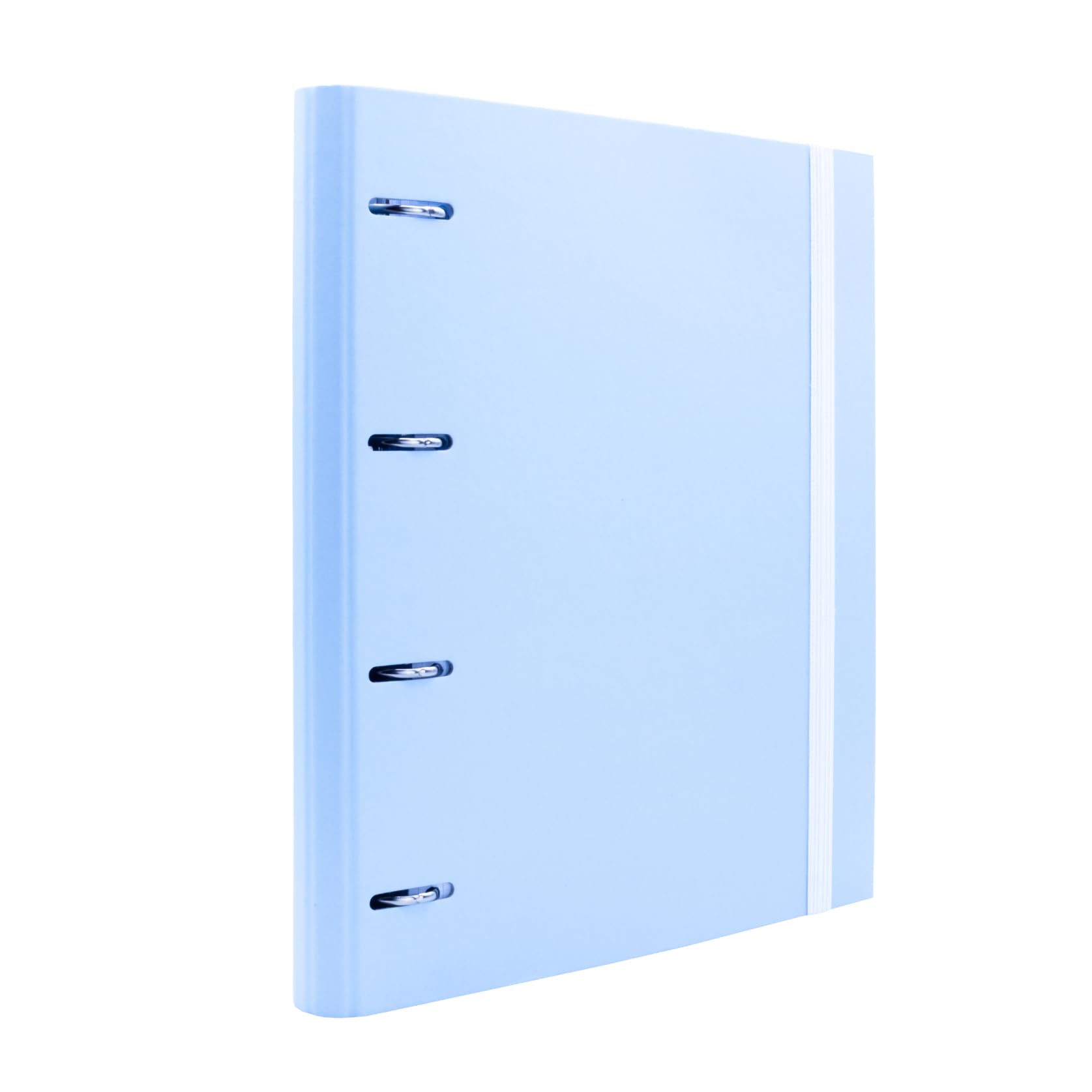 Raylu Paper - 4 Ring Binder with 6 Coloured dividers and Refills of 100 A4 Sheets with 4 x 4mm Squared Sheets, 4 x 4 mm, 4 Ring Binder 60 mm, Pastel Blue