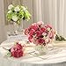 Floweroyal 2 Bunches Peony Artificial Flowers Pink Flowers Silk Peonies Bouquets for Wedding Party Table Centerpieces Floral Arrangement Home Kitchen Decor