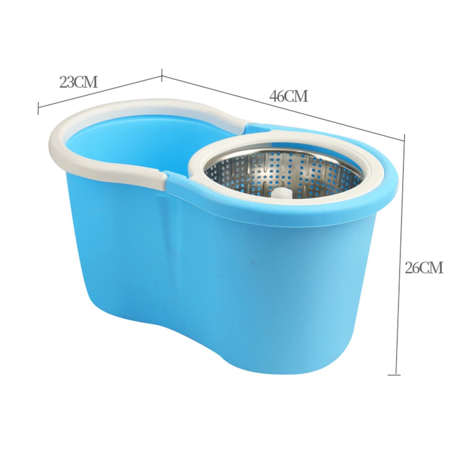 Juego de fregona y Cubo giratorios 360 SPIN SPIN DOP y Conjunto de Cubos con 2 Almohadillas de Microfibra, trapeador y Sistema de cangilones con escapada for Limpieza de Piso Fregonas de Microfibra (