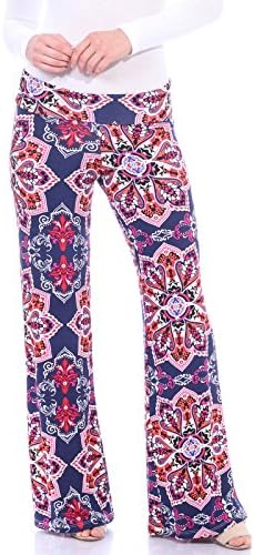 Popana Womens Casual Print Palazzo Pants Plus Size Made in USA 3X ST24 Damask