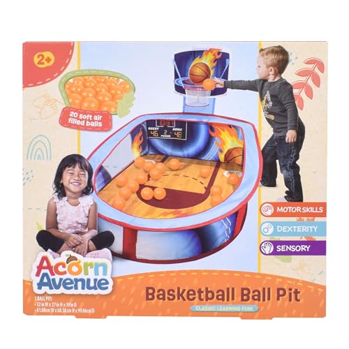 Large Basketball Sport Pop Up Ball Tent with Basketball Hoop and 20 Soft Balls for Toddler Kids - image 6